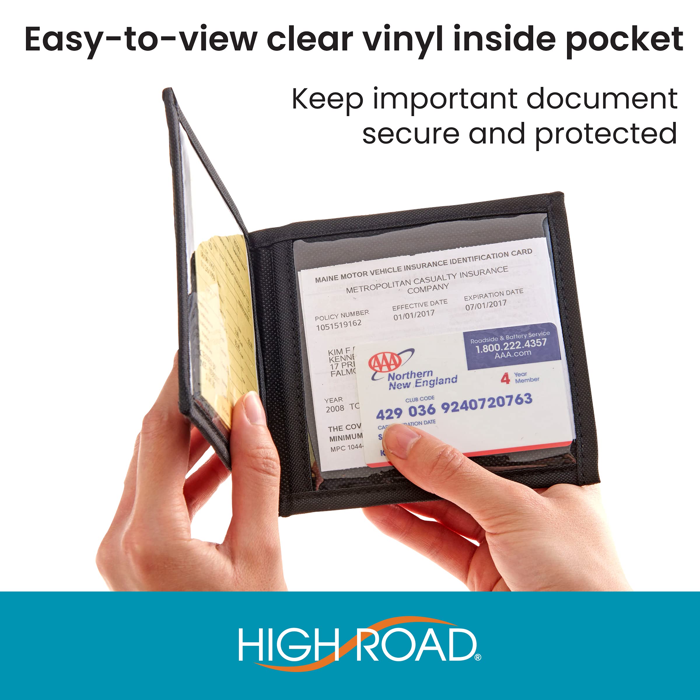 High Road 10-Pack Car Sun Visor Registration and Insurance Card Holder for Trucks and Cargo Vans with 2 Hidden Clear Vinyl Pockets - Image 5