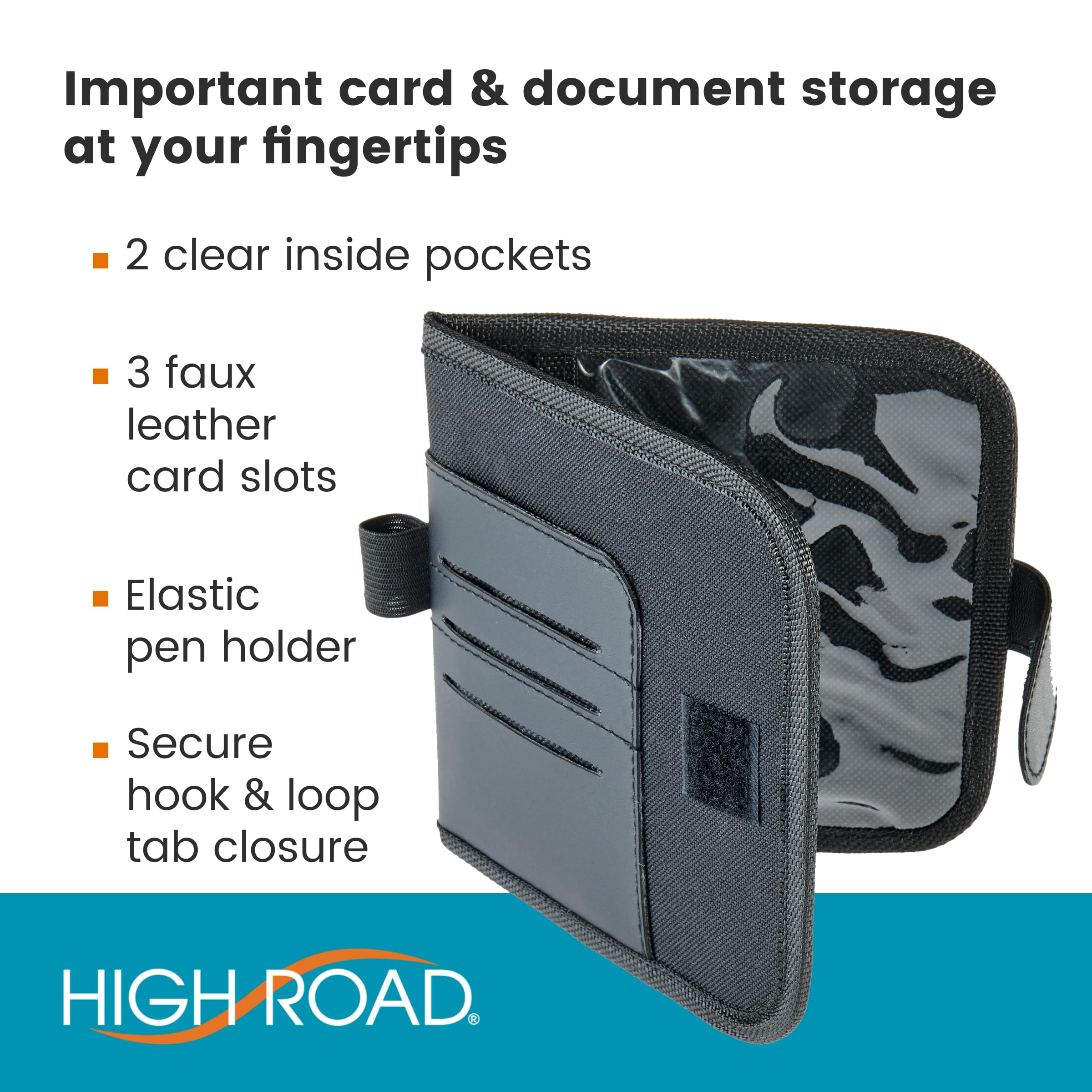 High Road Car Visor Organizer and Registration and Insurance Card Holder with Clear Document Pockets and 3 Card Holders - Vehicle Document Holder for Cars, Trucks and SUVs - 12 pack - Image 3